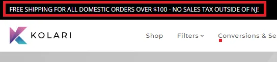 Kolarivision free shipping offer